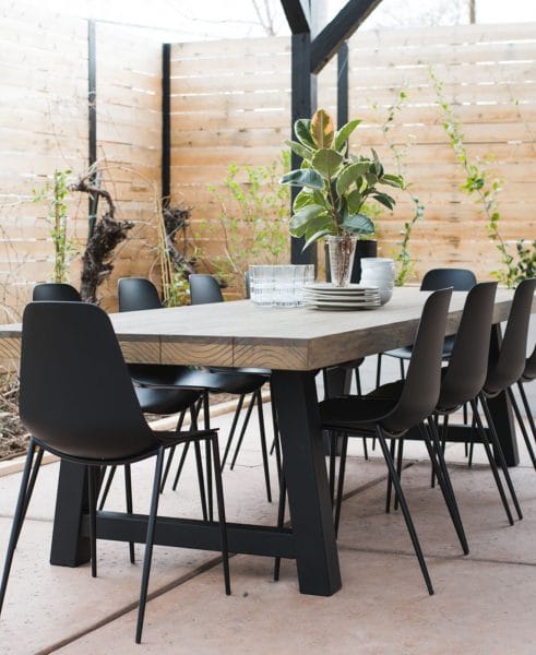 We love how Vintage Revival has styled her Tavola table with statement-black Svelti chairs.