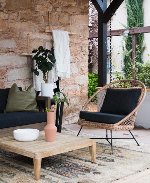 The Aeri lounge chair and the Urba table looking picture-perfect on Vintage Revivals' blog.