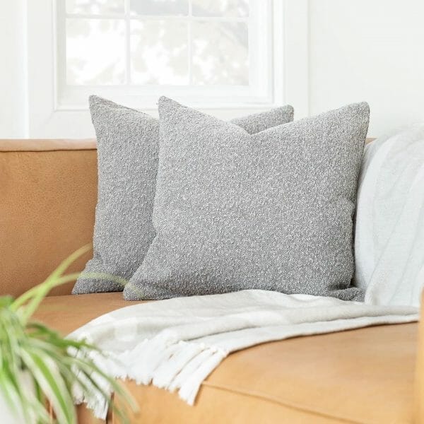 Gabriola Dover Gray Bouclé Pillow Set
